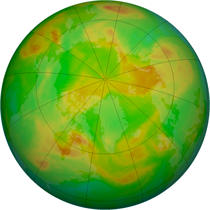 Arctic ozone map for 08 June 2003